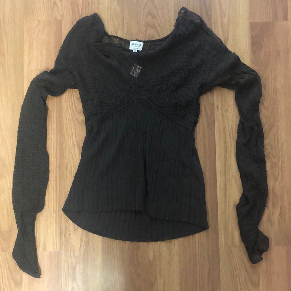 Armani lace long sleeve shirt with tags